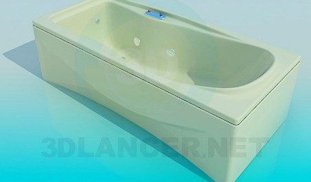 3D Model Rectangular bath