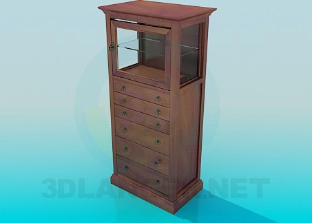 3D Model Cupboard with drawers