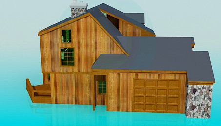 3D Model Wooden house