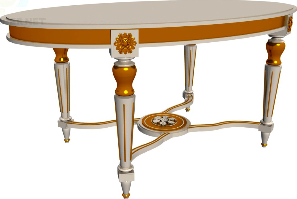 3D Model Baroque table