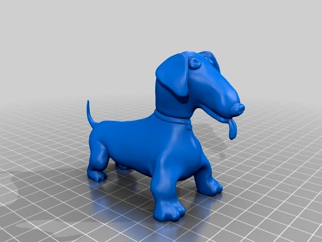 Cartoon Weiner Dog by 3Dlirious