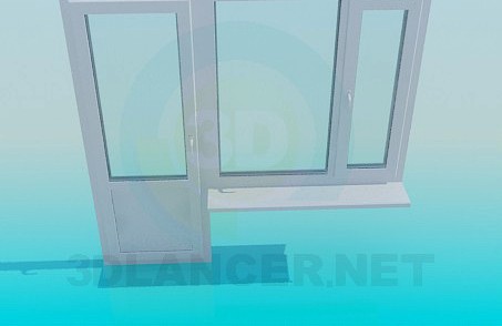 3D Model Balcony door and window