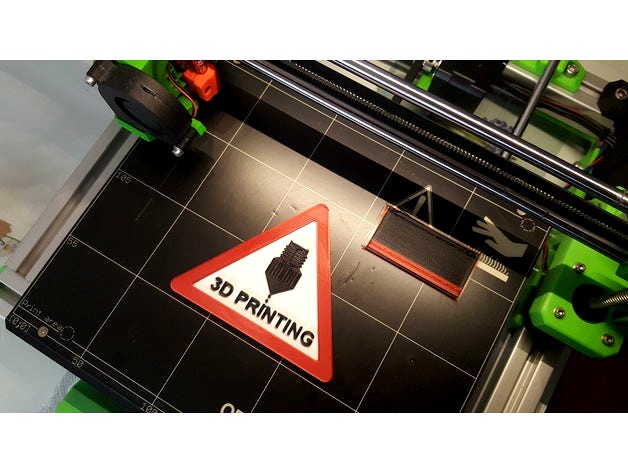 3D PRINTING caution sign MMU by bartijanos