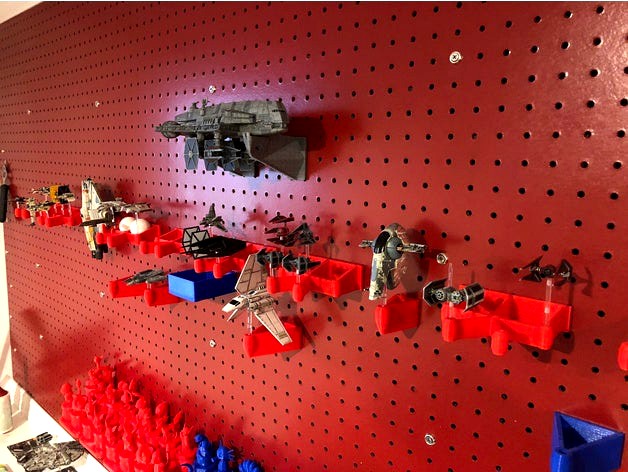 X-Wing Miniatures Pegboard Display by SWolfe360