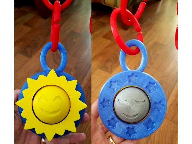 Baby Toy Sun and Moon Spinner by Mysty