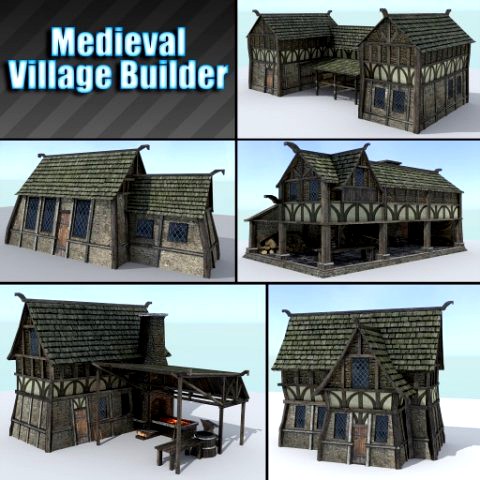 Medieval Village Builder 3D Model