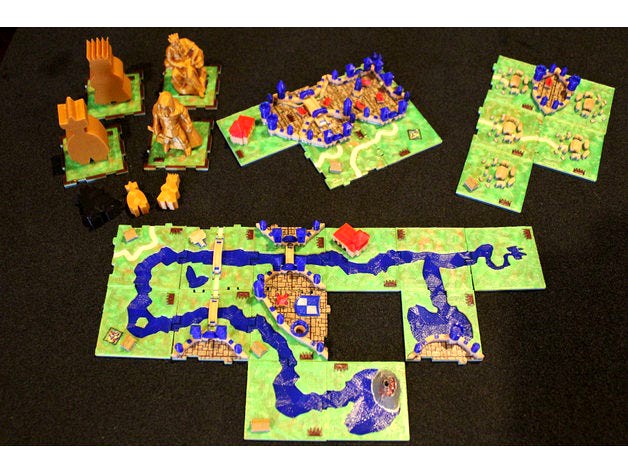 RifRaf 3D Carcassonne Expansion 6: Count, King & Robber by Srifraf