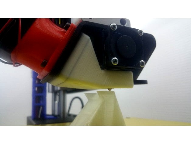 Fan Shroud for Printrbot Simple Metal & FULLY INSERTED E3D-V6 by Abcdqfr