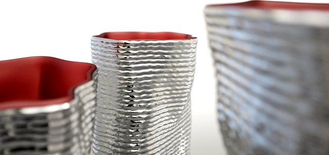 Silver vases by Argenesi Vesta series 3D Model