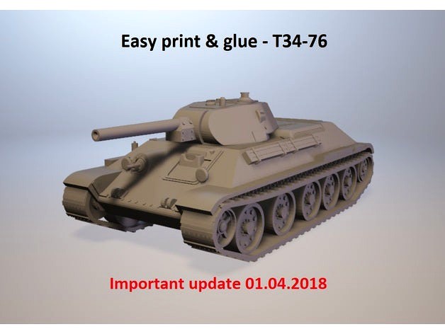 Easy print & glue - T34-76 by juergen54