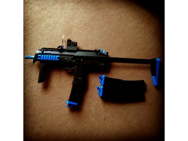 threaded airsoft muzzle brake/flash hider for MP7 by Planetler