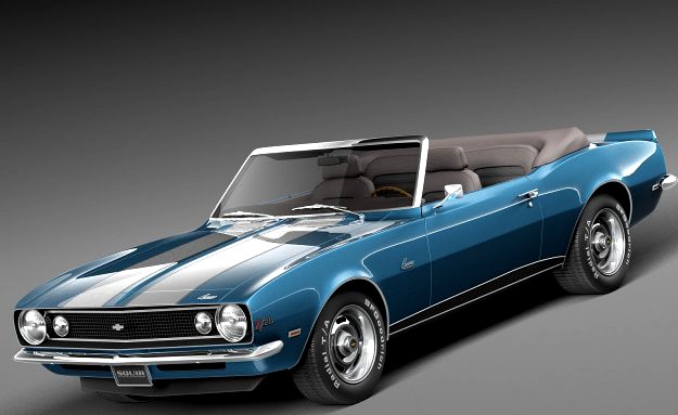 Chevrolet Camaro Z28 Convertible 1967 3D Model