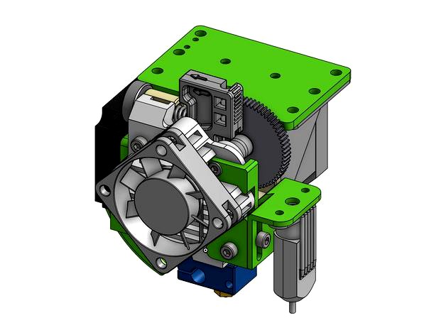 E3D Titan Aero Mount for BLTouch and 4010 Blower by soimy