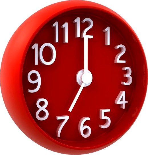 Red clock 3D Model