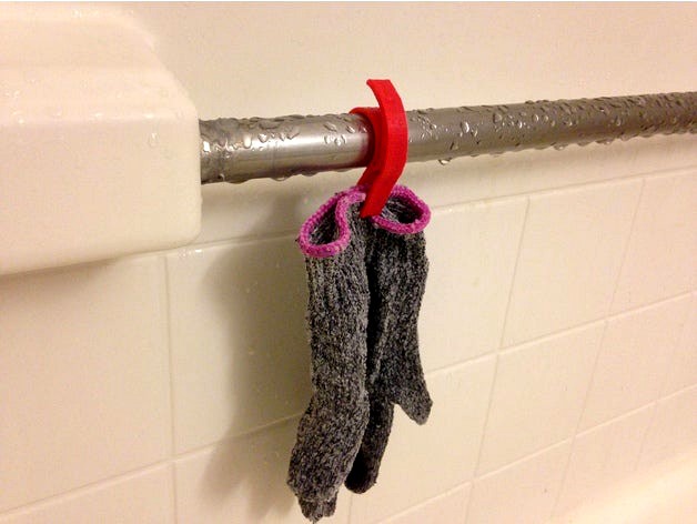 Shower glove clip hanger by 3E8