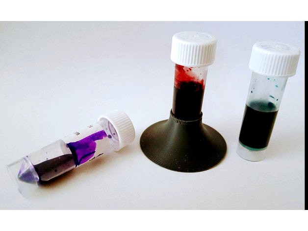 Parameterized Ink Sample Vial Flange by kyle_marsh