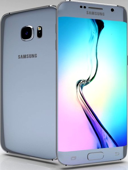 Samsung Galaxy S6 Edge Plus Silver Titanium 3D Model