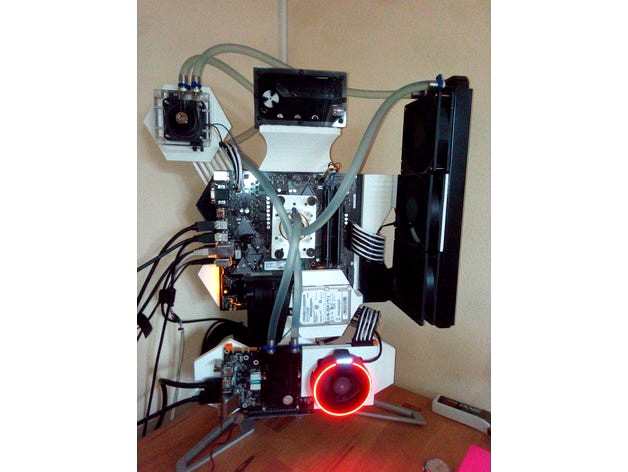 Pc Case am4 clamp, gpu holder, hexagons, ssd mount by Lorenz_Eichelsdoerfer