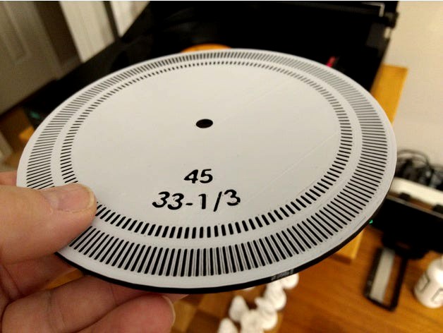 Strobe disc for turntable speed checking by Narosenberg
