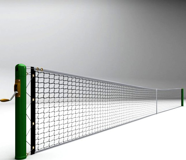 Tennis court net high detail 3D Model