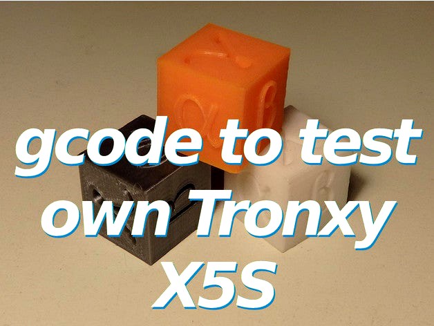gcode to test tronxy X5S, X5SA, PRO by SgaboLab