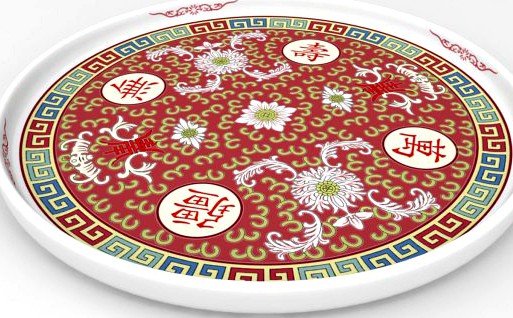 Chinese Porcelain - Tea Set Tray 3D Model