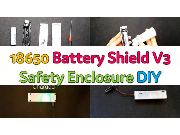 18650 battery + wemos 18650 battery shield v3 + 3d printing box by EunchanPark