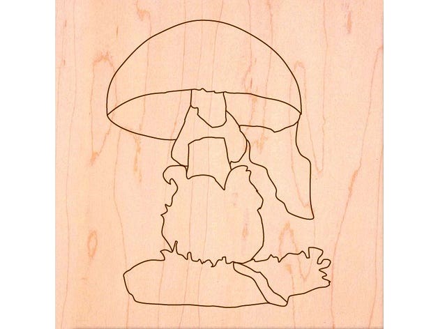 Fungus  puzzle montessori for laser cut by atamblay