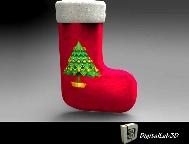 Christmas Sock-Stocking 3D Model