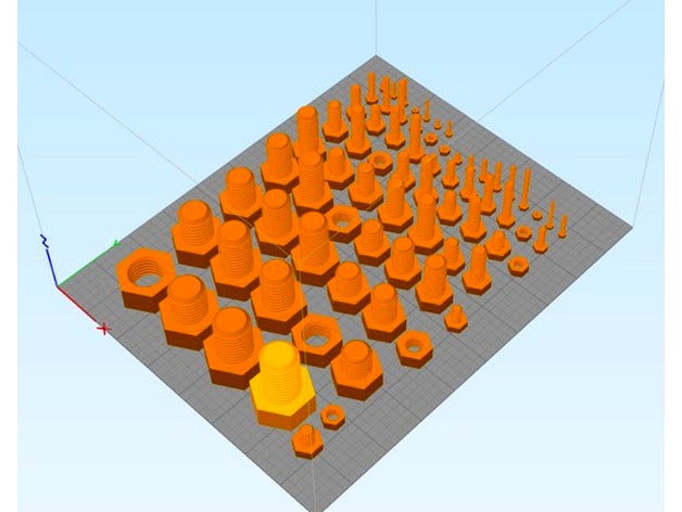 Most Common Metric Nut And Bolt - M2 through M20 by TheTNR