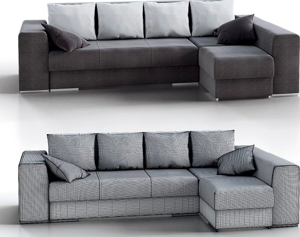 Bruno corner sofa 3D Model