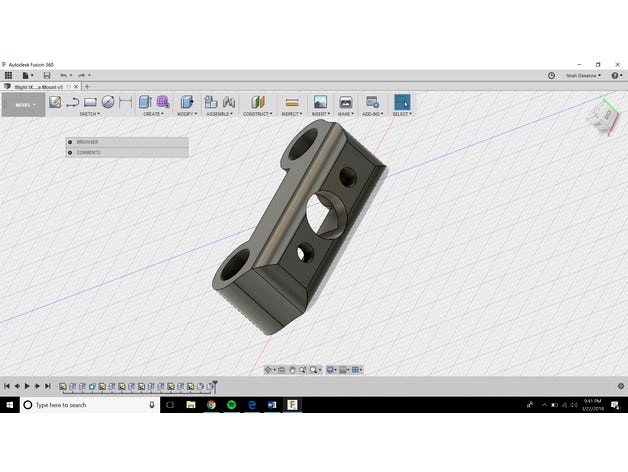 iFlight iX5 TBS Unify Pigtail Antenna Mount by noahossa