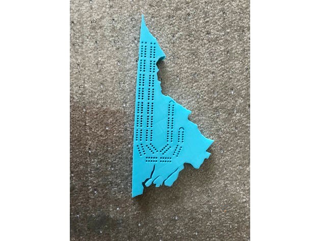 Virginia shaped Cribbage Board by adamgovsmart