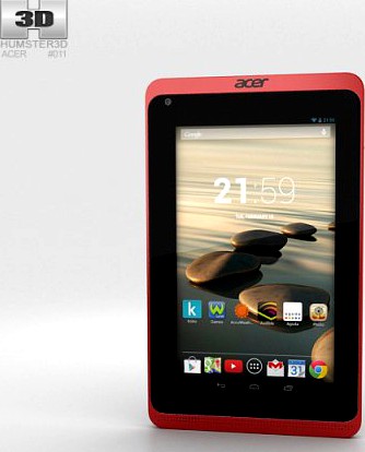 Acer Iconia B1-720 Red 3D Model