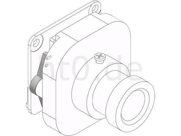 Spacer, to mount a IR cut filter with M12 mount ontop of a Raspberry Pi camera by ht0