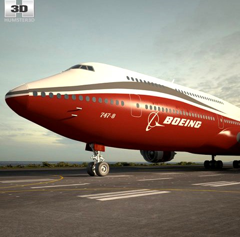 Boeing 747-8I 3D Model