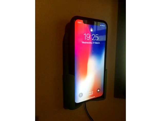 IPHONE X WALL QI MOUNTS by Bishbish2000