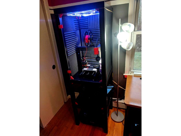 Printer Cabinet for Monoprice Maker Select from Ikea LACK Tables by hbh7