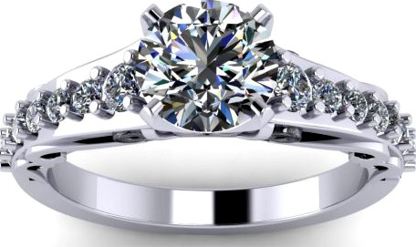 Antique Love Diamond Ring 3D Model