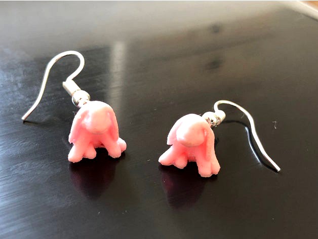 Ducky The Lop Eared Bunny Earring by Johan87