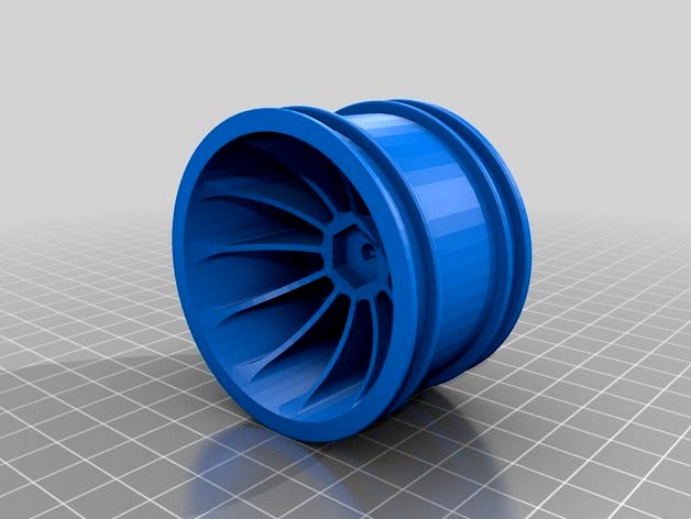 Kyosho optima +5mm offset wide rear wheel for std 2.2" tires by the_crack_fox