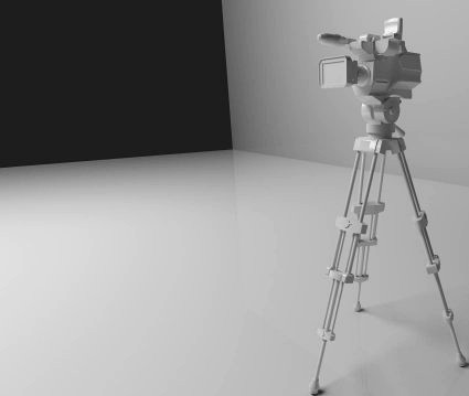 Camera with tripod 3D Model