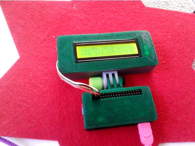 Case for 2x16 LCD Display with mounts by endif