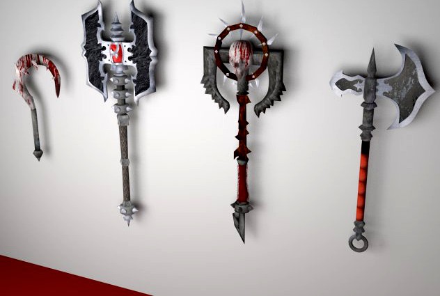 War axe group 3D Model