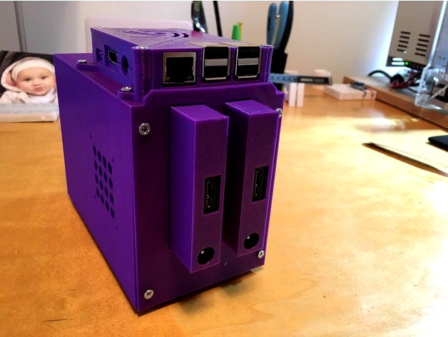 HDD enclosure for Raspberry Pi (or SATA-to-USB) by costmo