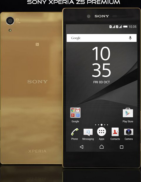 Sony Xperia Z5 Premium Gold 3D Model