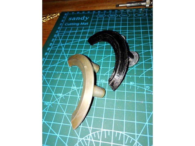 OpenSCAD Arched Closet Handle by mBmD