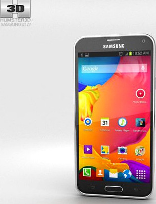 Samsung Galaxy S5 LTE-A Charcoal Black 3D Model