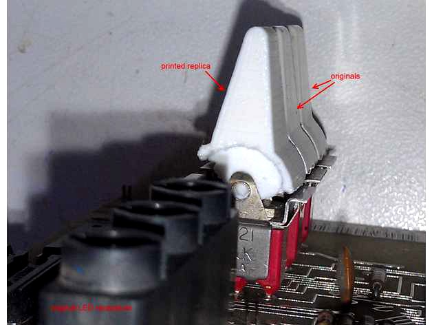 DEC PDP-11/03 bezel, switch paddle, LED receptacle and console board by 1944GPW