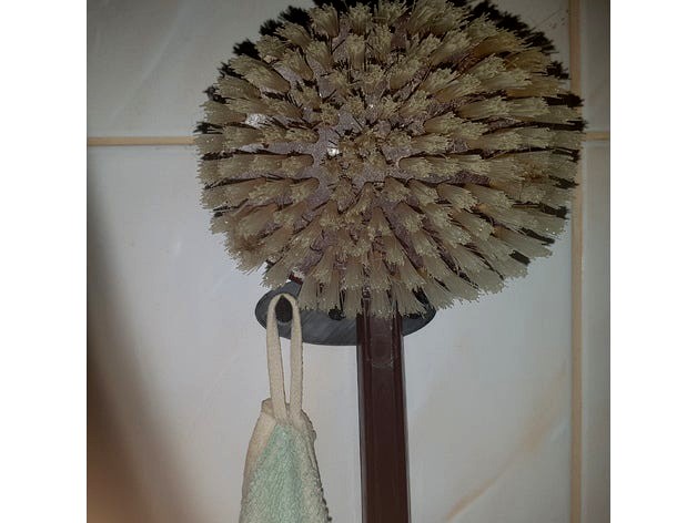 Bath brush/towel hanger by Pysiu